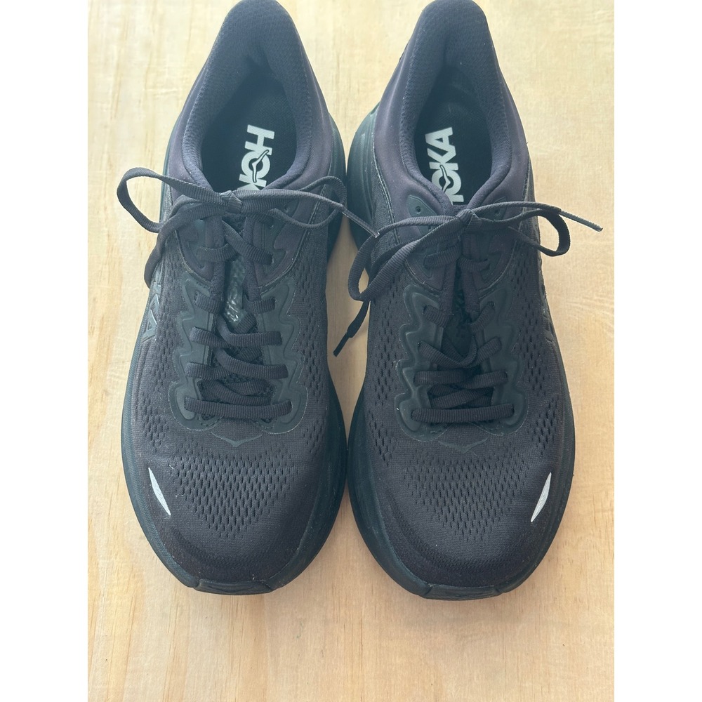 Hoka One One Bondi 9 Black Running Shoes Womens 10B 1162012 BBLC Sneaker